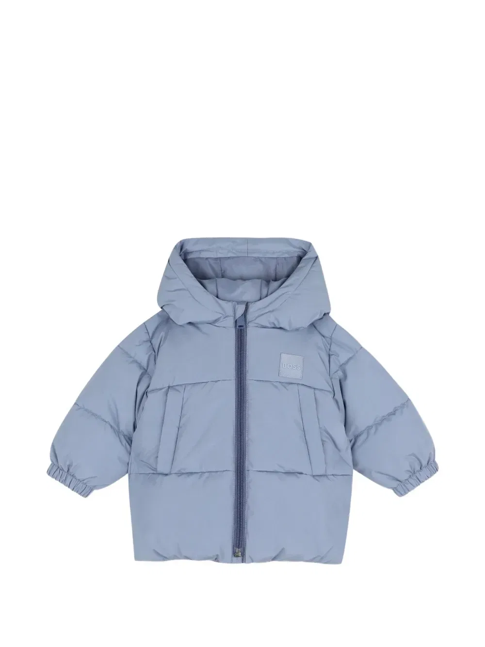 Пуховик с капюшоном Boss Kidswear, синий