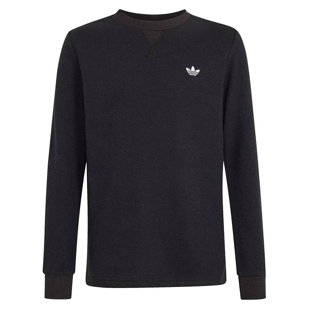 Футболка с длинным рукавом Regular Waffle Top Adidas Originals, черный — фото 3