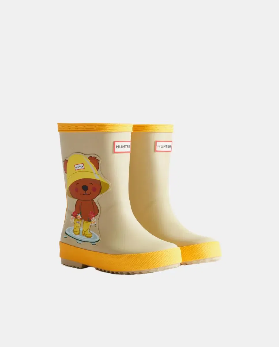 Детские сапоги для мальчика с принтом First Kids Classic Wellington Hunter, Natural