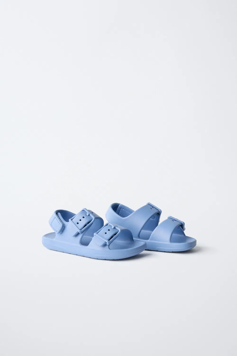Сандалии с пряжками и резиновым покрытием ZARA, Blue — фото 2