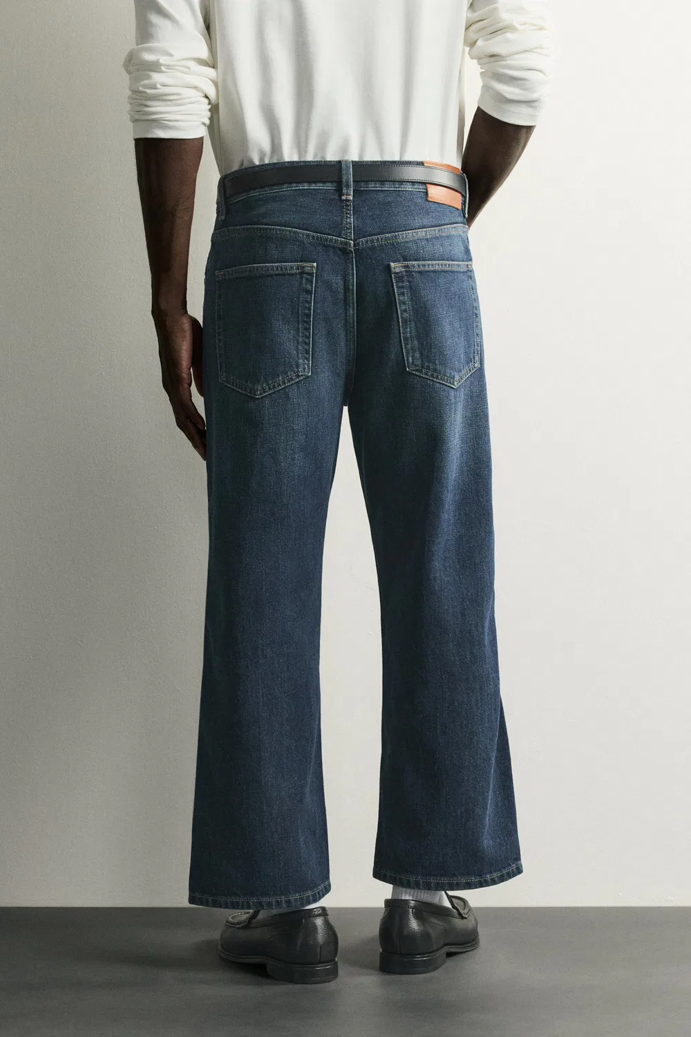 Свободные укороченные джинсы ZARA, Blue — фото 3