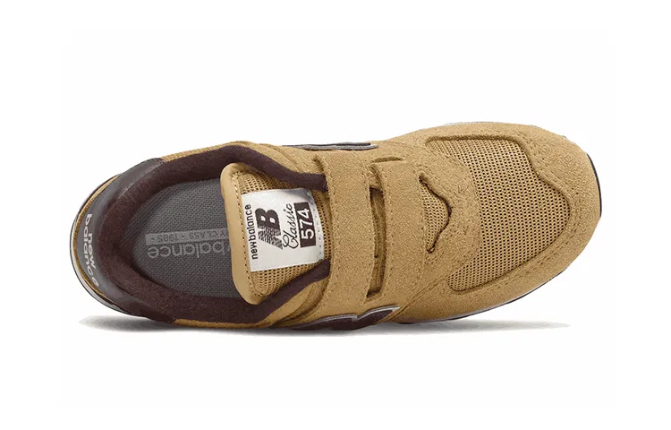 Детские кроссовки с амортизацией New Balance PV574BF1, Wide (W), Brown Yellow — фото 4