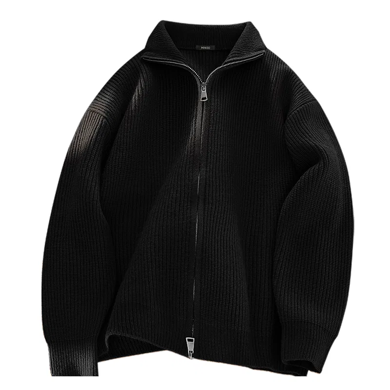 Детский кардиган с воротником-стойкой MINISO, Black