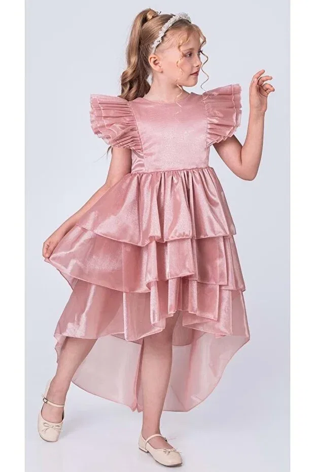 Детское платье для девочек без рукавов с принтом Vragia Evening Dress Mnk Baby&Kids, Rose Dry