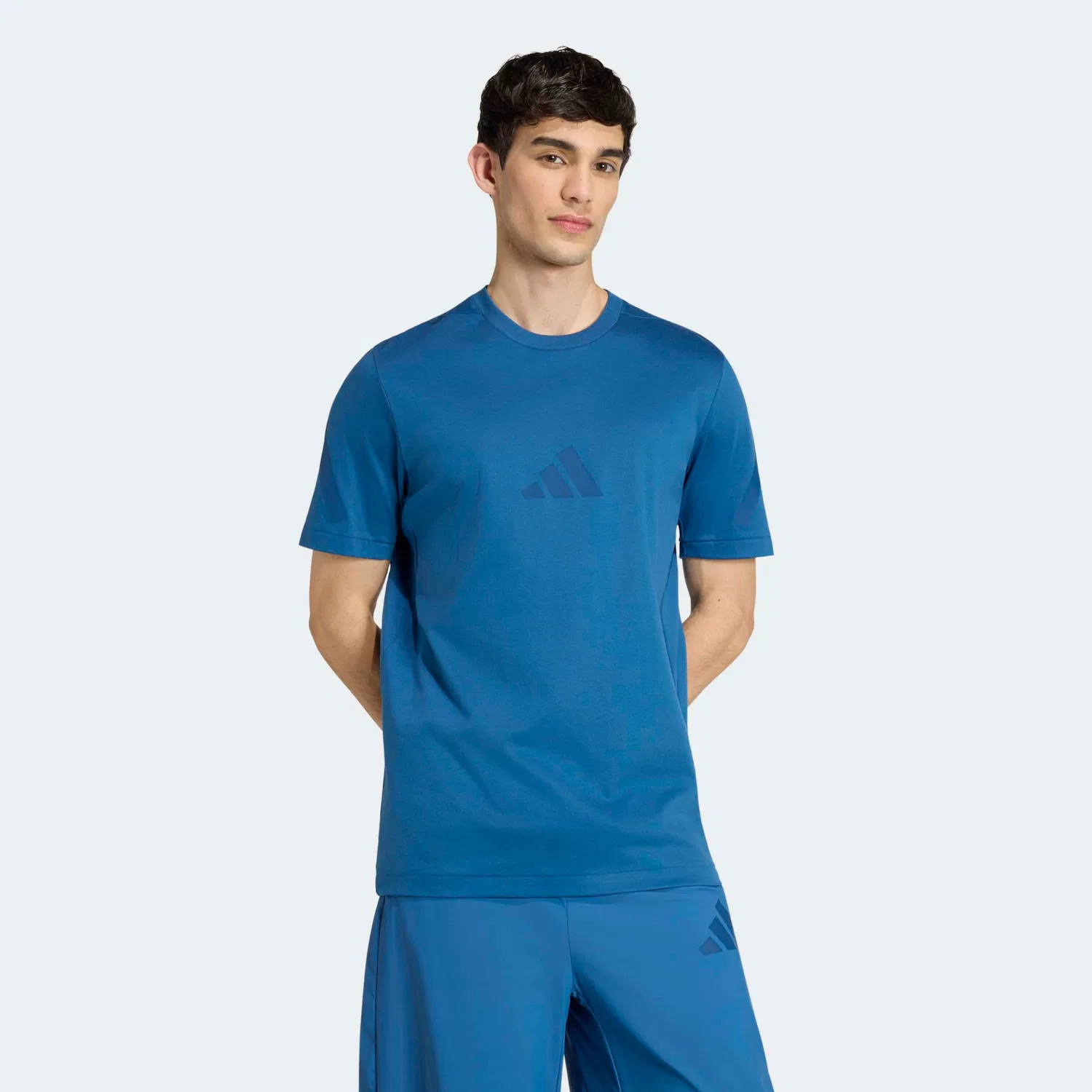Детская хлопковая футболка с круглым вырезом Adidas Sportswear, Dusky Petrol