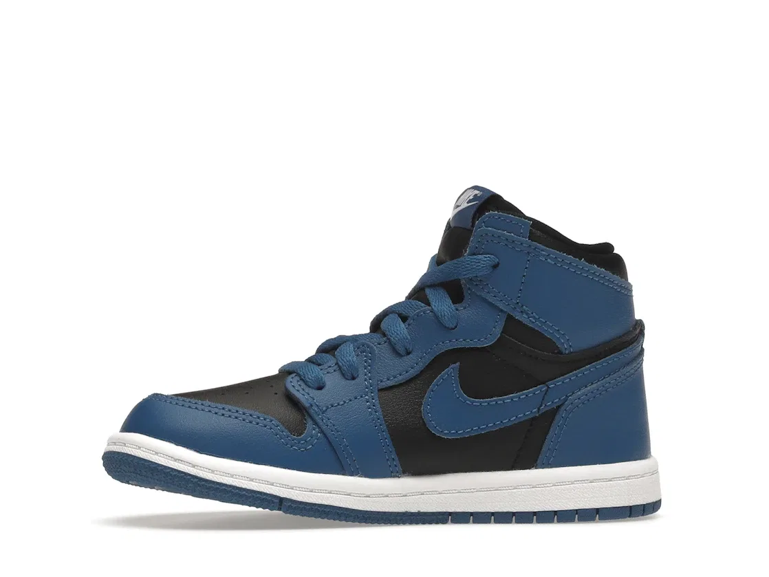 Детские кроссовки Lifestyle с высоким верхом Jordan 1 Retro High OG, Dark Marina Blue/Black-White — фото 3