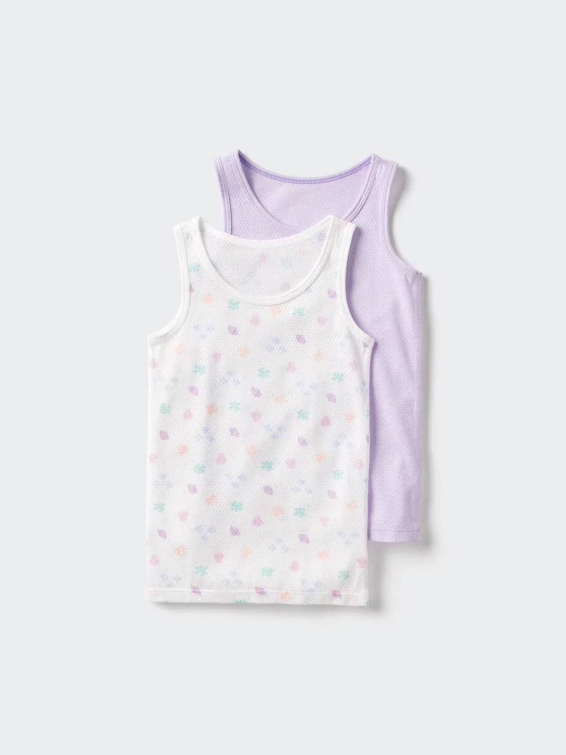 Топ из хлопка Uniqlo, комплект, фиолетовый