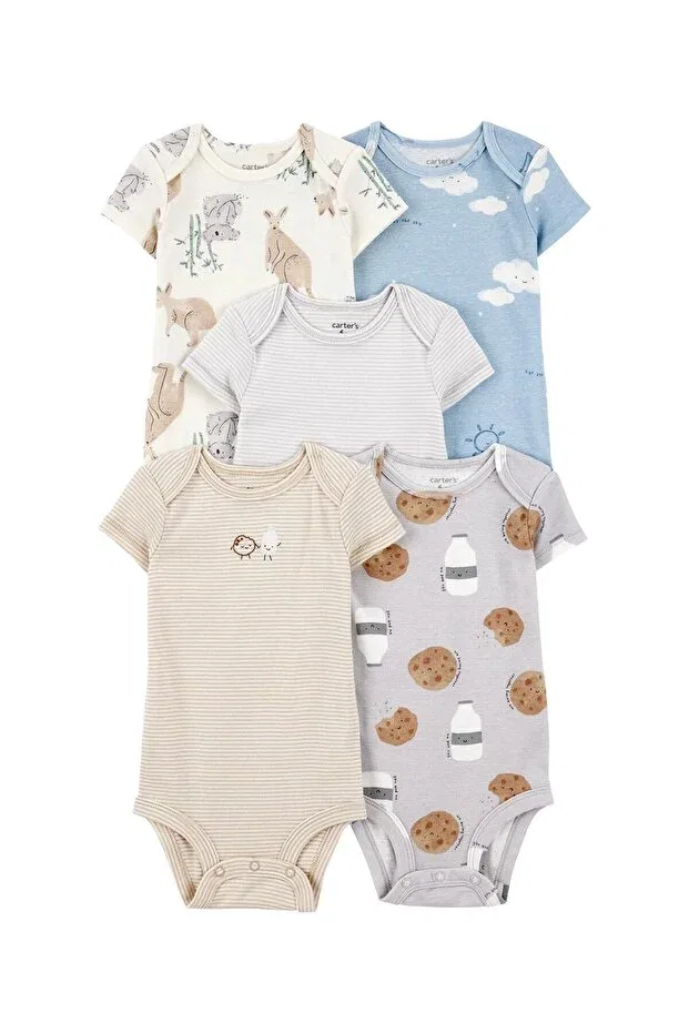 Детское боди с коротким рукавом 5-предметный набор Carter'S, Multicolor