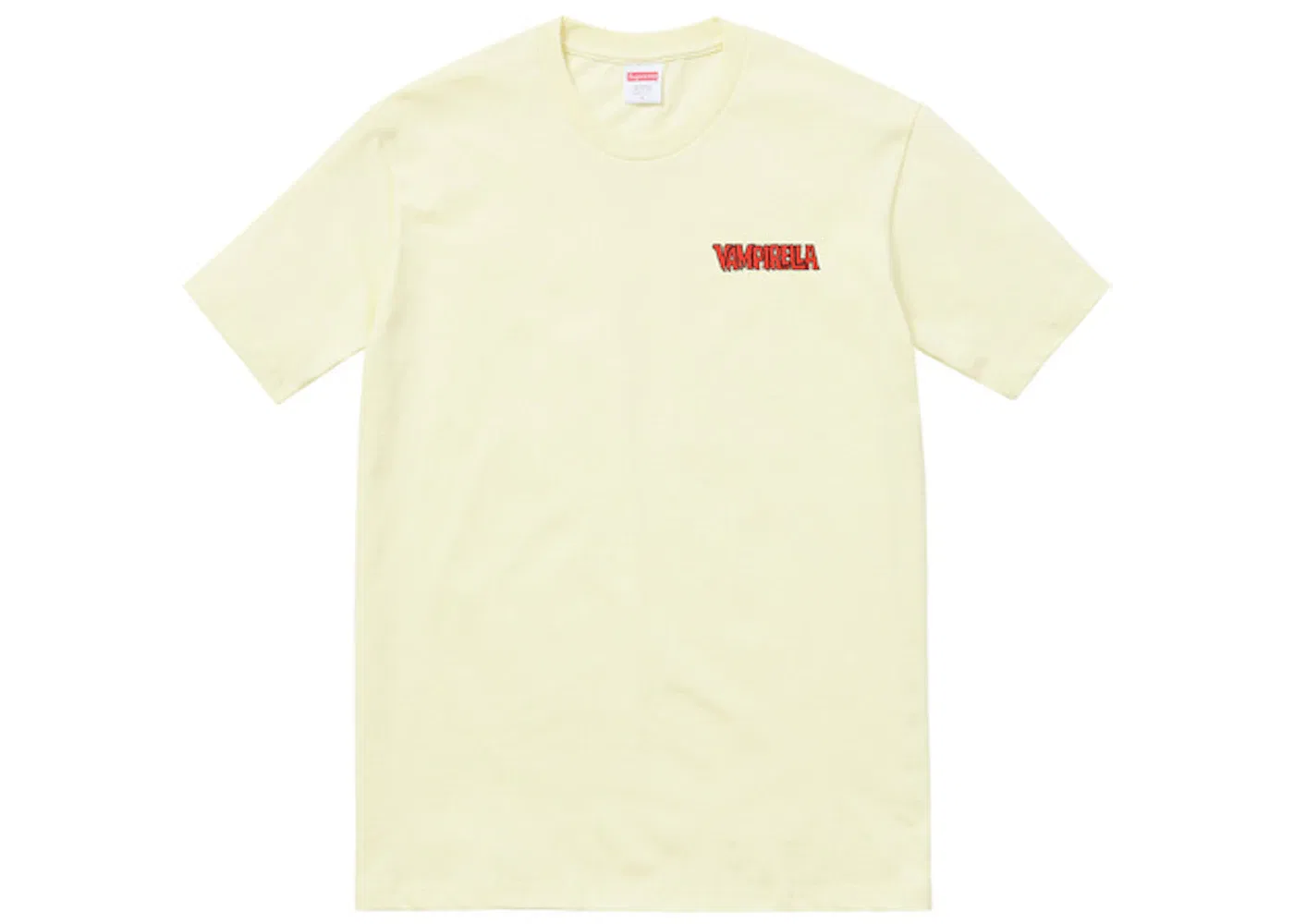 Мужская футболка с принтом Supreme Vampirella Card Tee, Pale Yellow