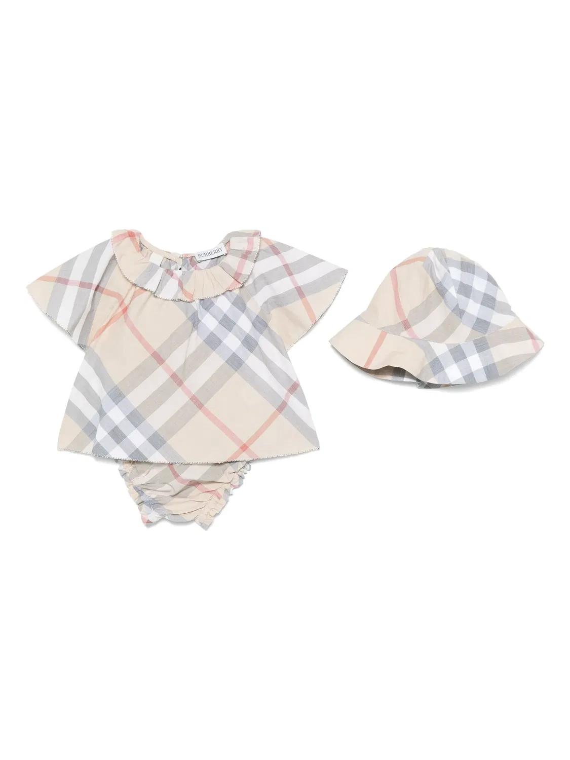 Burberry Платье из 100% хлопка коричневого цвета
