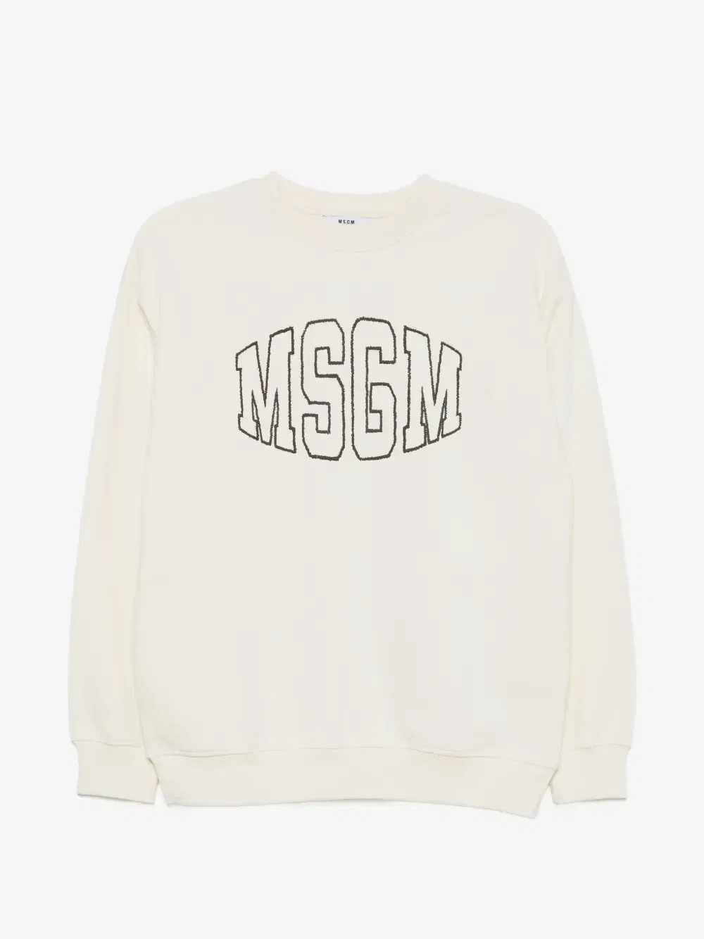 Свитер с вышитым логотипом MSGM Kids, бежевый