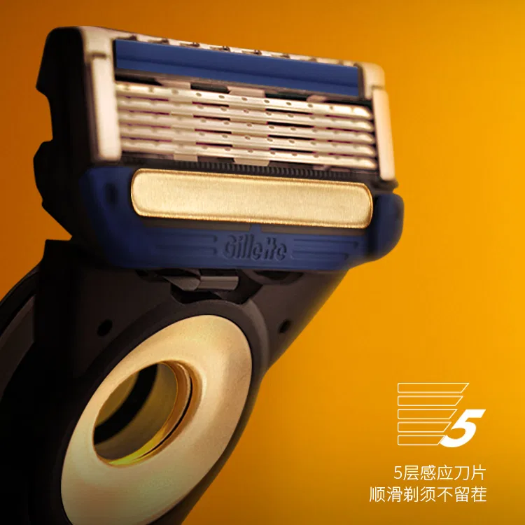 Мужской бритвенный станок с нагревом Gillette Warming Sensation Razor, с 1 ручкой, 2 сменными головками, 1 базой и пеной для бритья — фото 4
