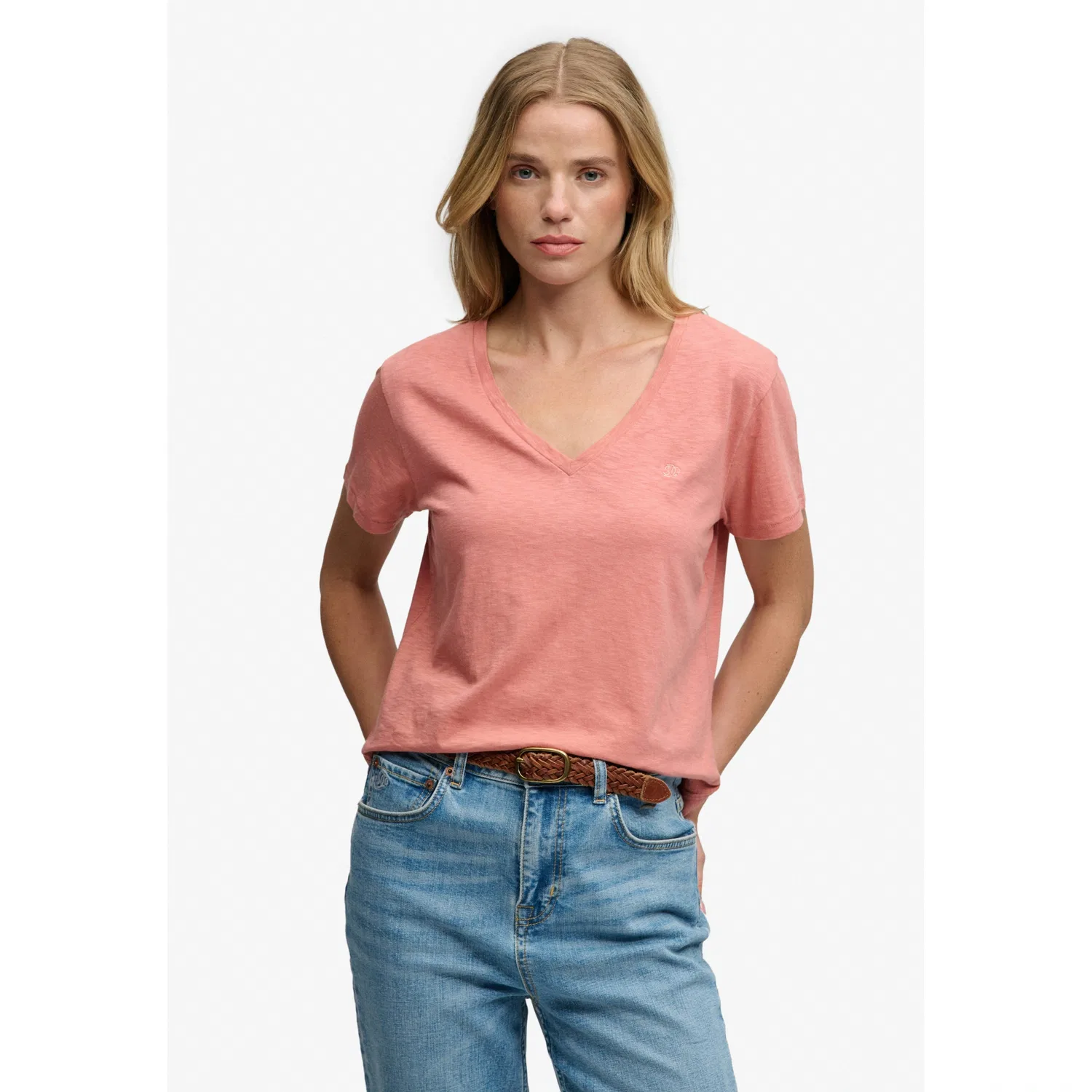 Женская футболка с V-образным вырезом Superdry, Native Rose