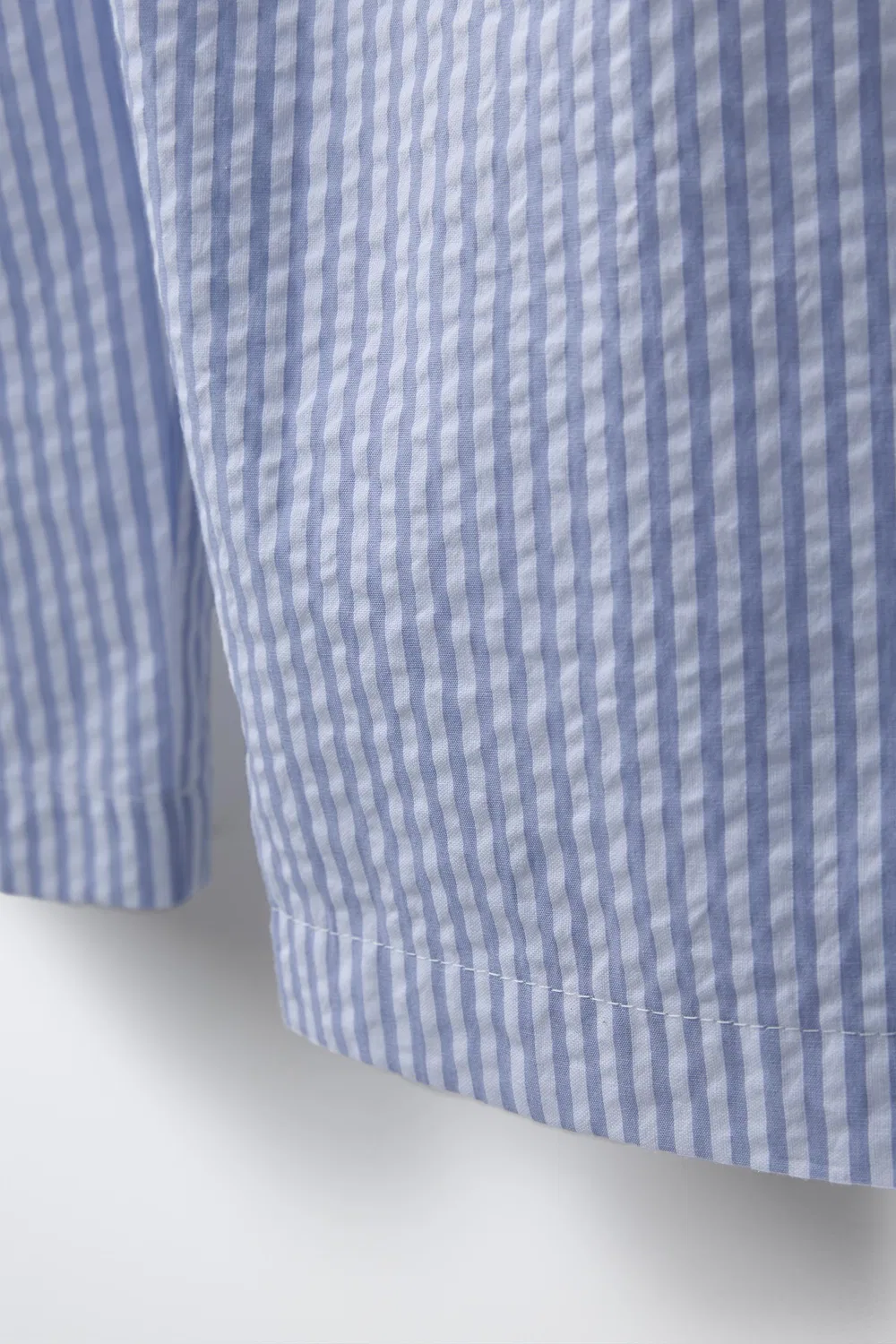 Полосатый комбинезон со швейцарской вышивкой ZARA, Light blue — фото 4