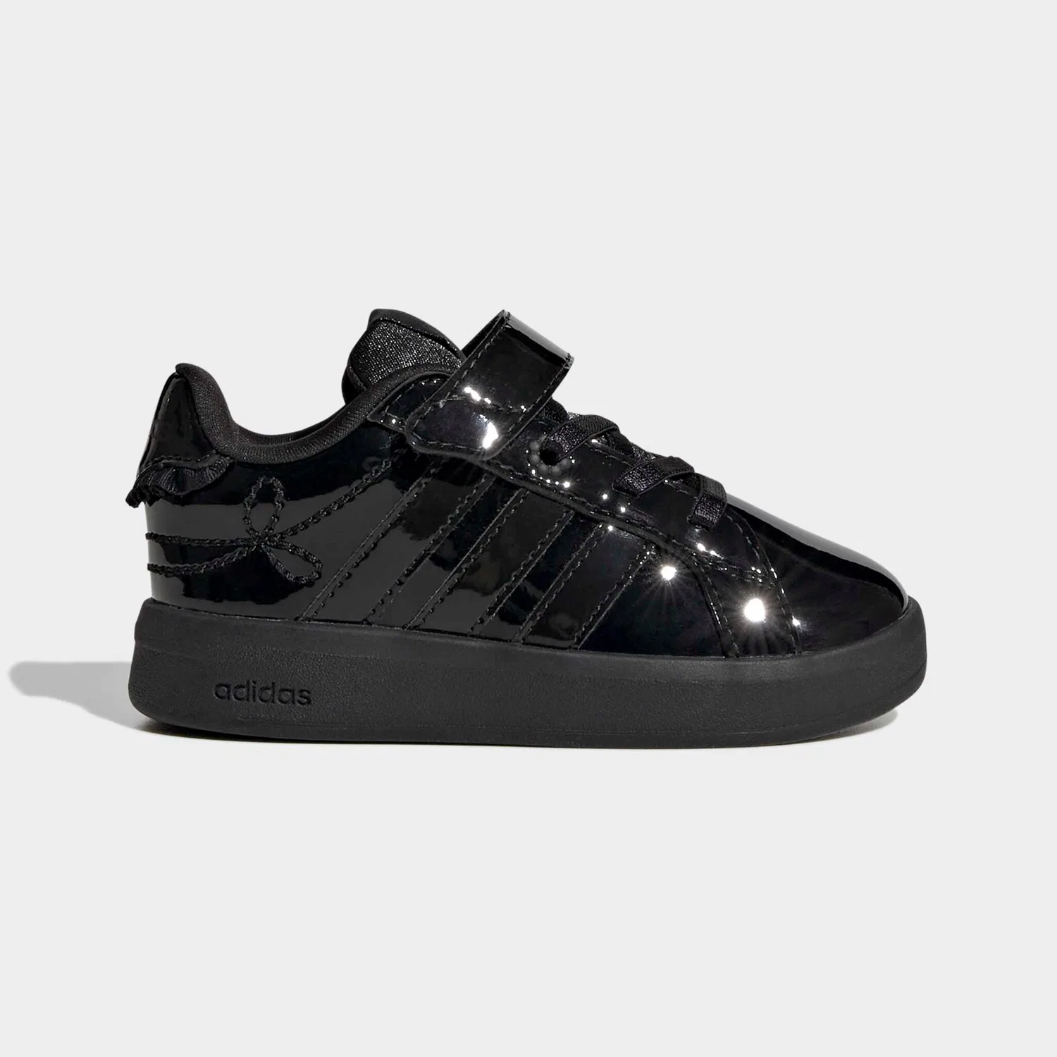 Детские спортивные кроссовки Grand Court 3.0 Adidas Sportswear, Core Black — фото 2