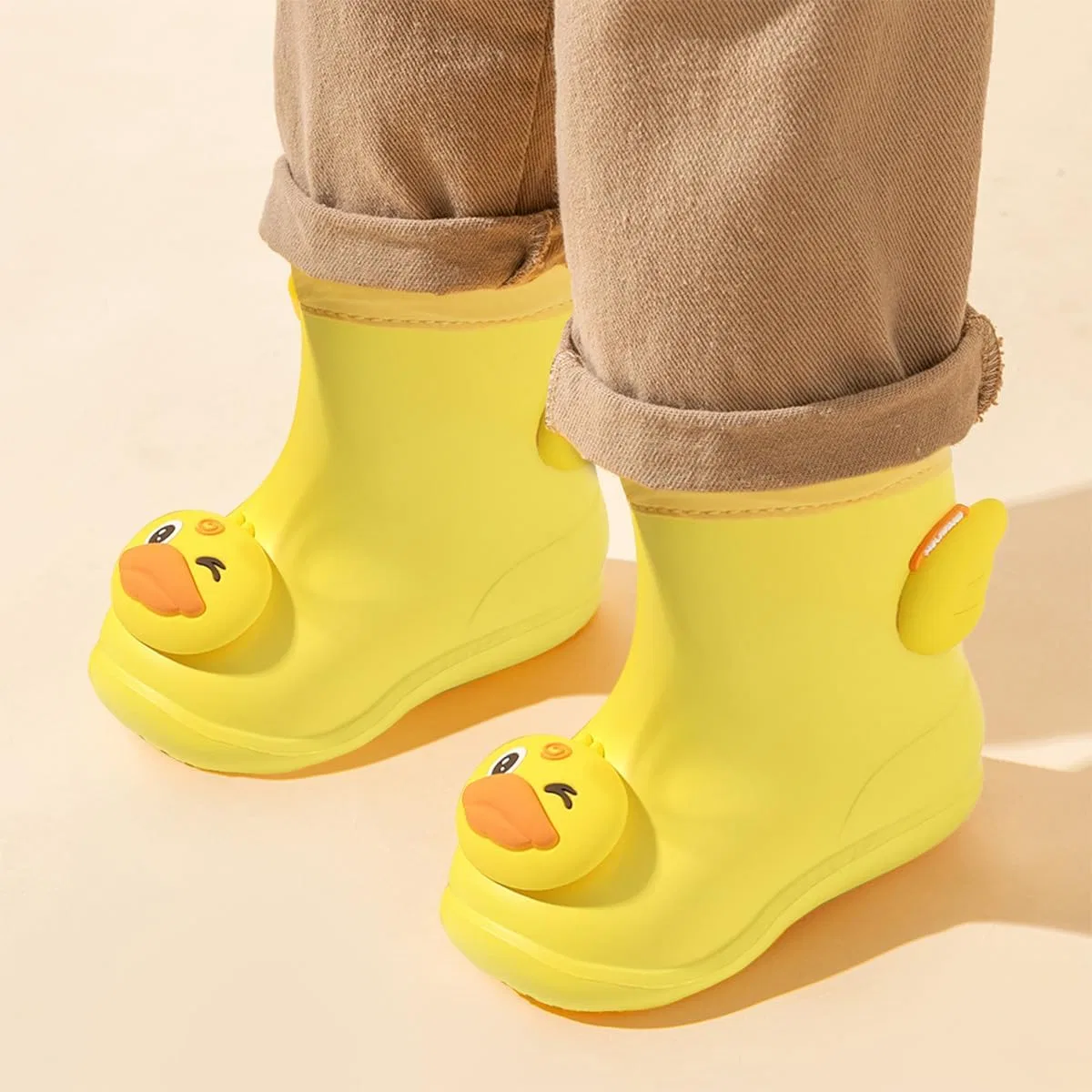 Детские резиновые сапоги для мальчиков с принтом SONARIN, Yellow Duck — фото 2