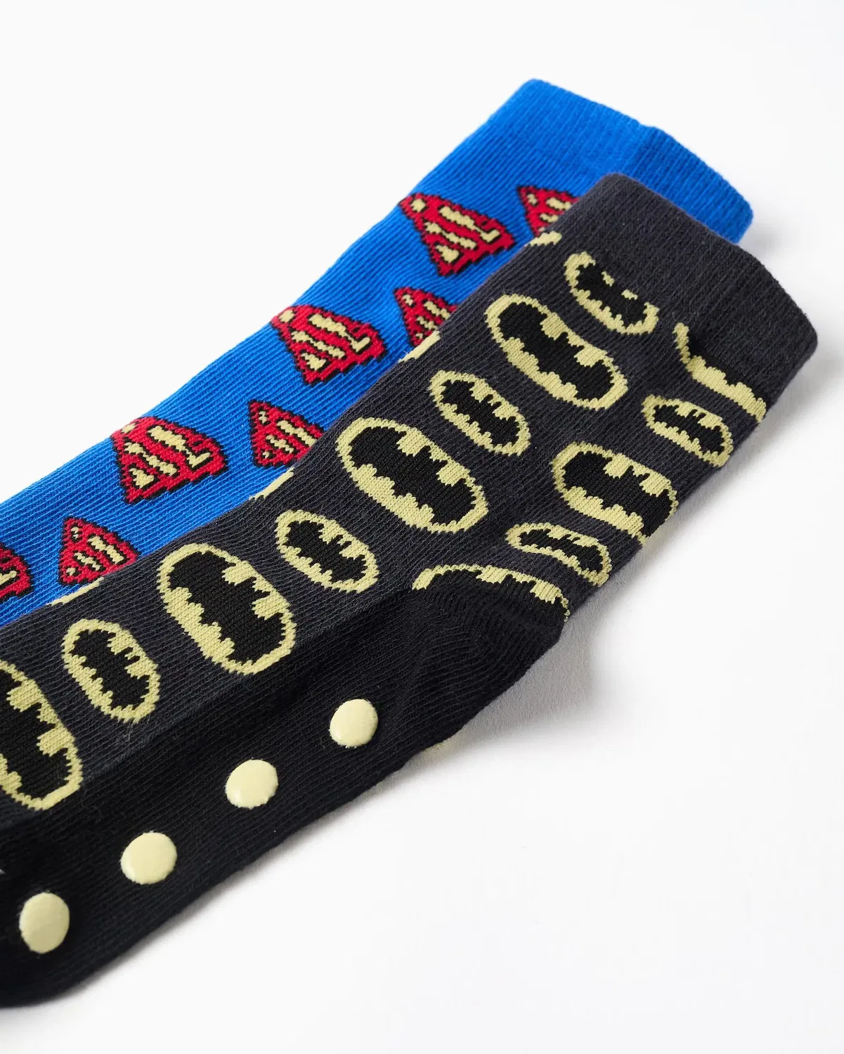 Детские носки для мальчиков с противоскользящим покрытием Batman и Superman Zippy, Multicolor — фото 2