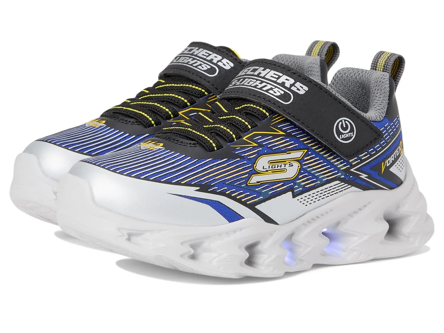 Детские кроссовки для мальчиков с амортизацией Vortex 2.0 Skechers, Silver Black