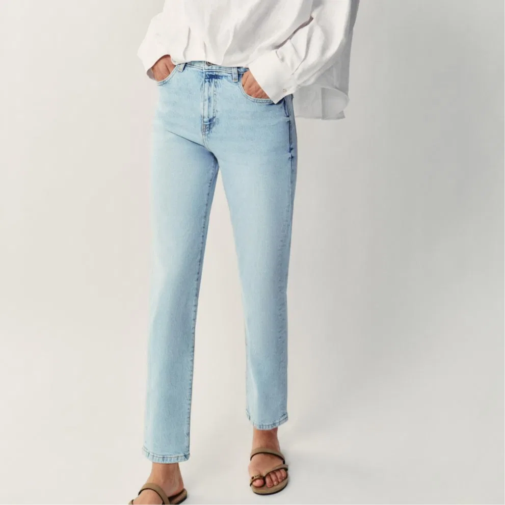 Женские джинсы Light Blue ZARA, Светло-синий — фото 4