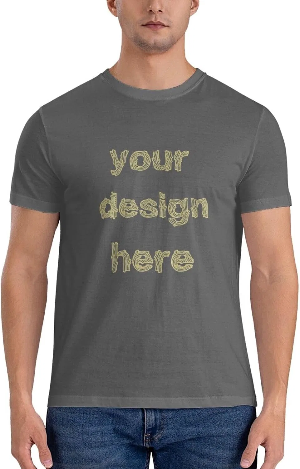 Мужская футболка приталенная Custom Shirts, Deep Heather
