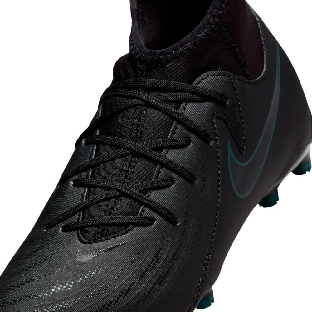 Детские кроссовки для мальчиков с текстурированным верхом Jr Phantom Luna II Acad F/MG NIKE, Black Black Deep Jungle — фото 2