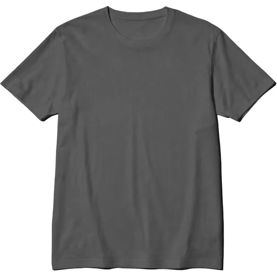 Футболка с круглым вырезом, серая, UNIQLO