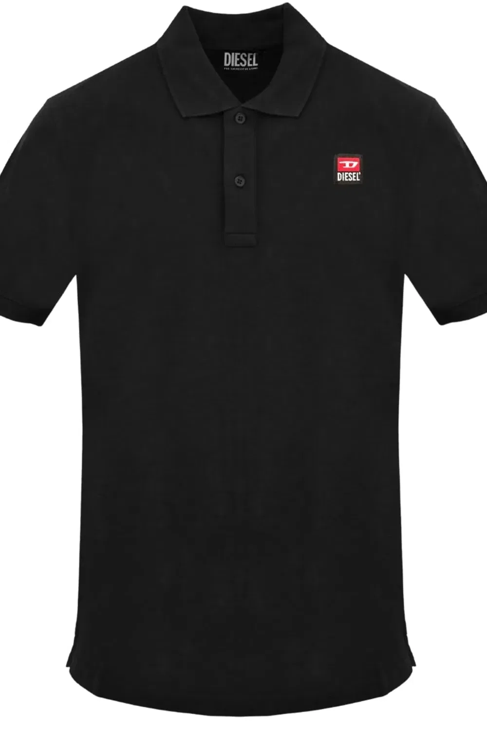 Мужское поло с принтом Small Patch Logo Diesel, Black