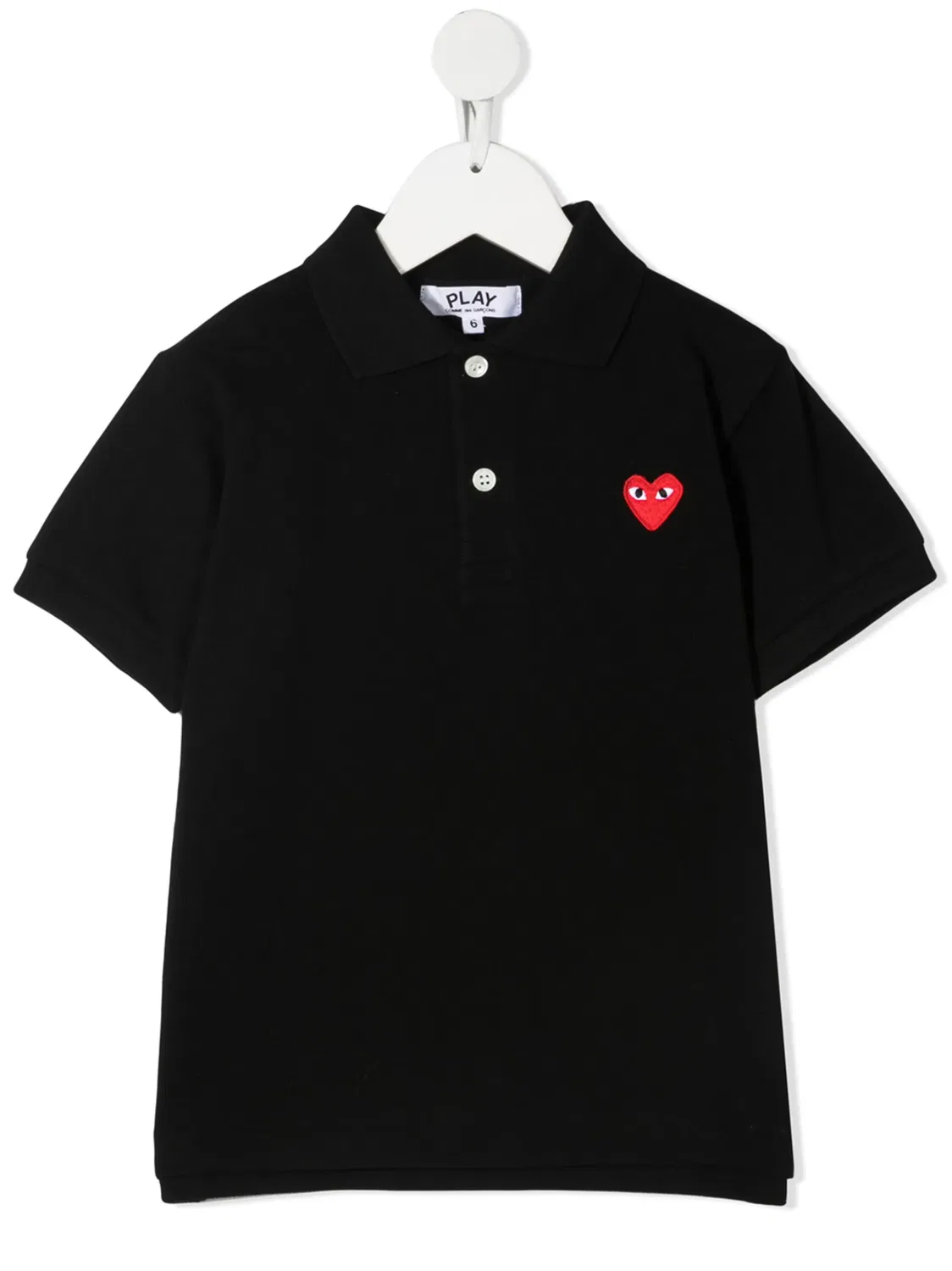 Comme Des Garçons Play Поло с эмблемой сердца черного цвета