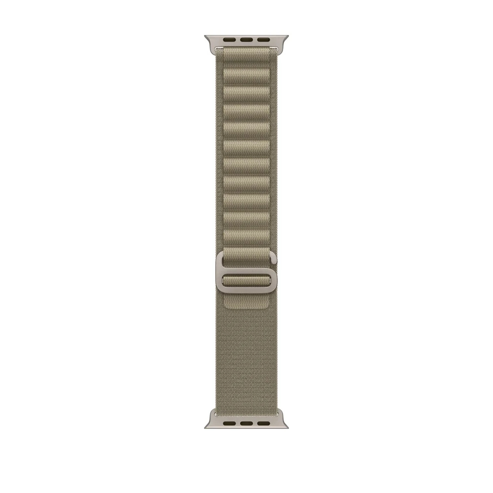 

Ремешок Apple Alpine Loop Olive, 49 мм, Small, Natural Titanium Finish, Хаки, Ремешок Apple Alpine Loop Olive, 49 мм, Small, Natural Titanium Finish