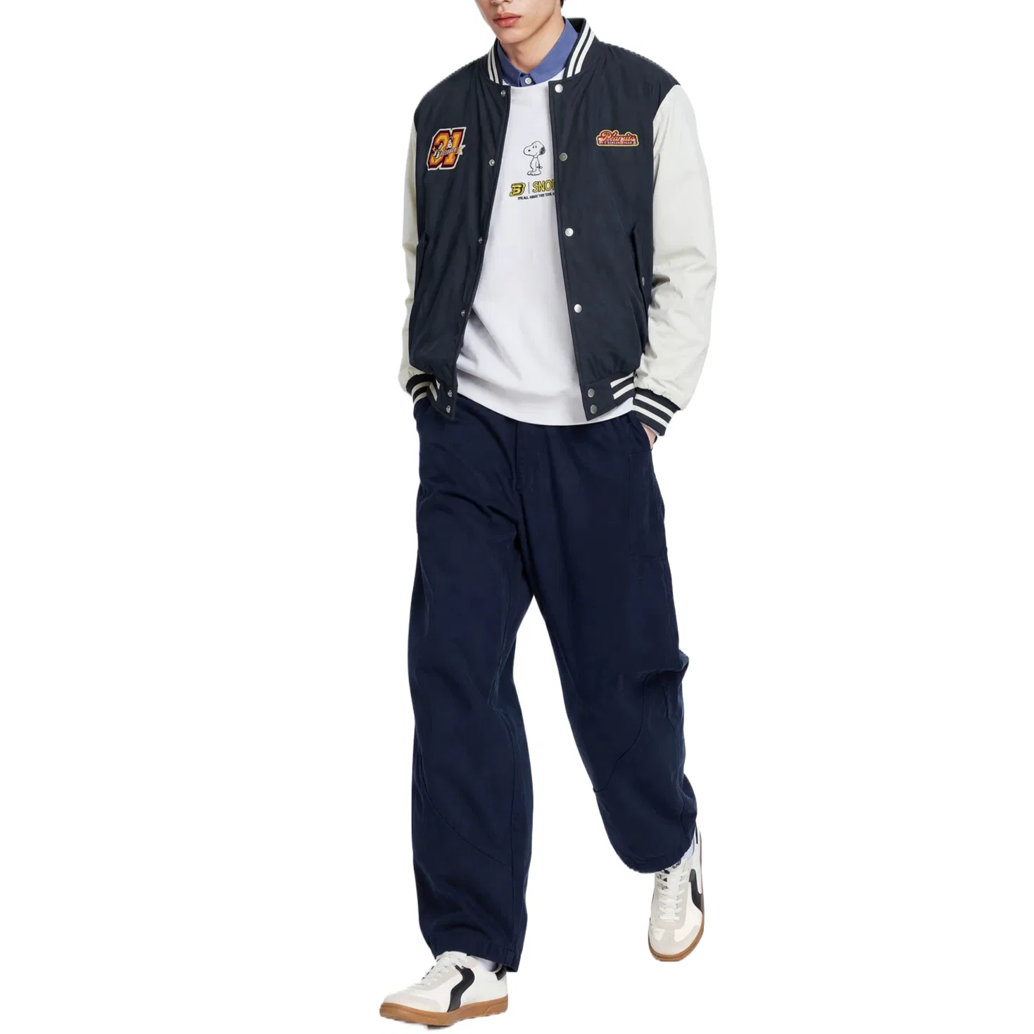 Детский пуховик с бейсбольным воротником Safety Blue 0515 Skechers, Safety Blue — фото 4