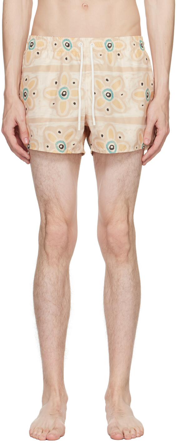 

Бежевые плавки с цветочным принтом COMMAS