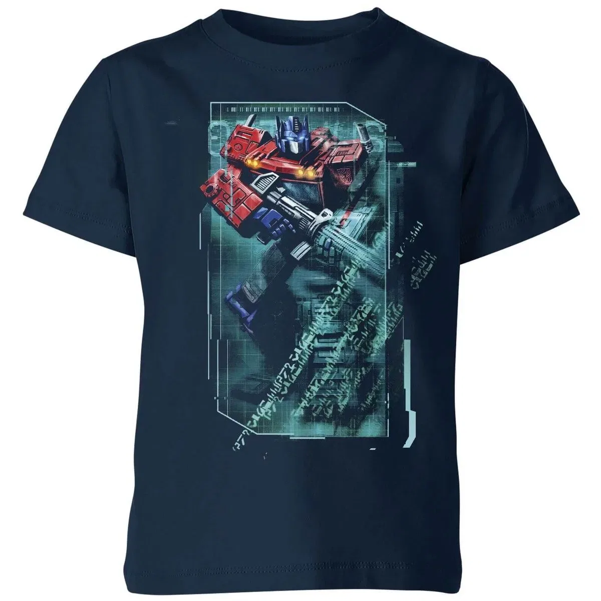 Детская футболка с принтом Optimus Prime Tech Transformers, Navy — фото 2