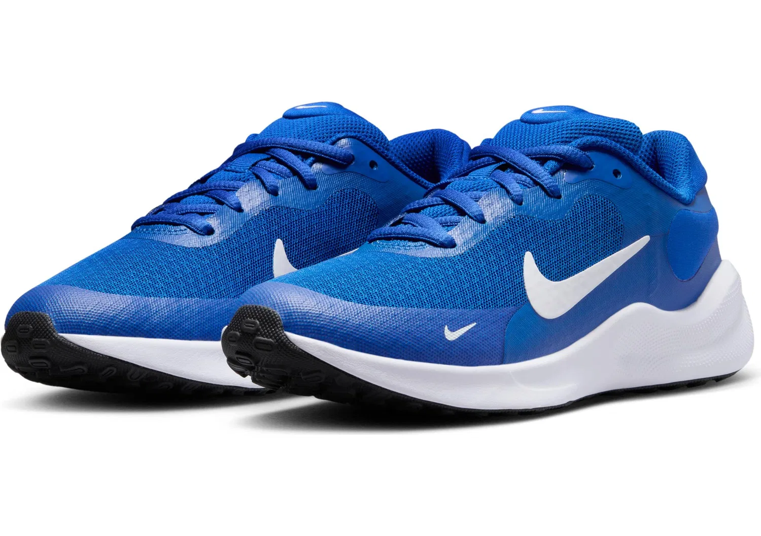 Детские кроссовки для девочек с шнуровкой Revolution 7 NIKE, Game Royal White Black — фото 2