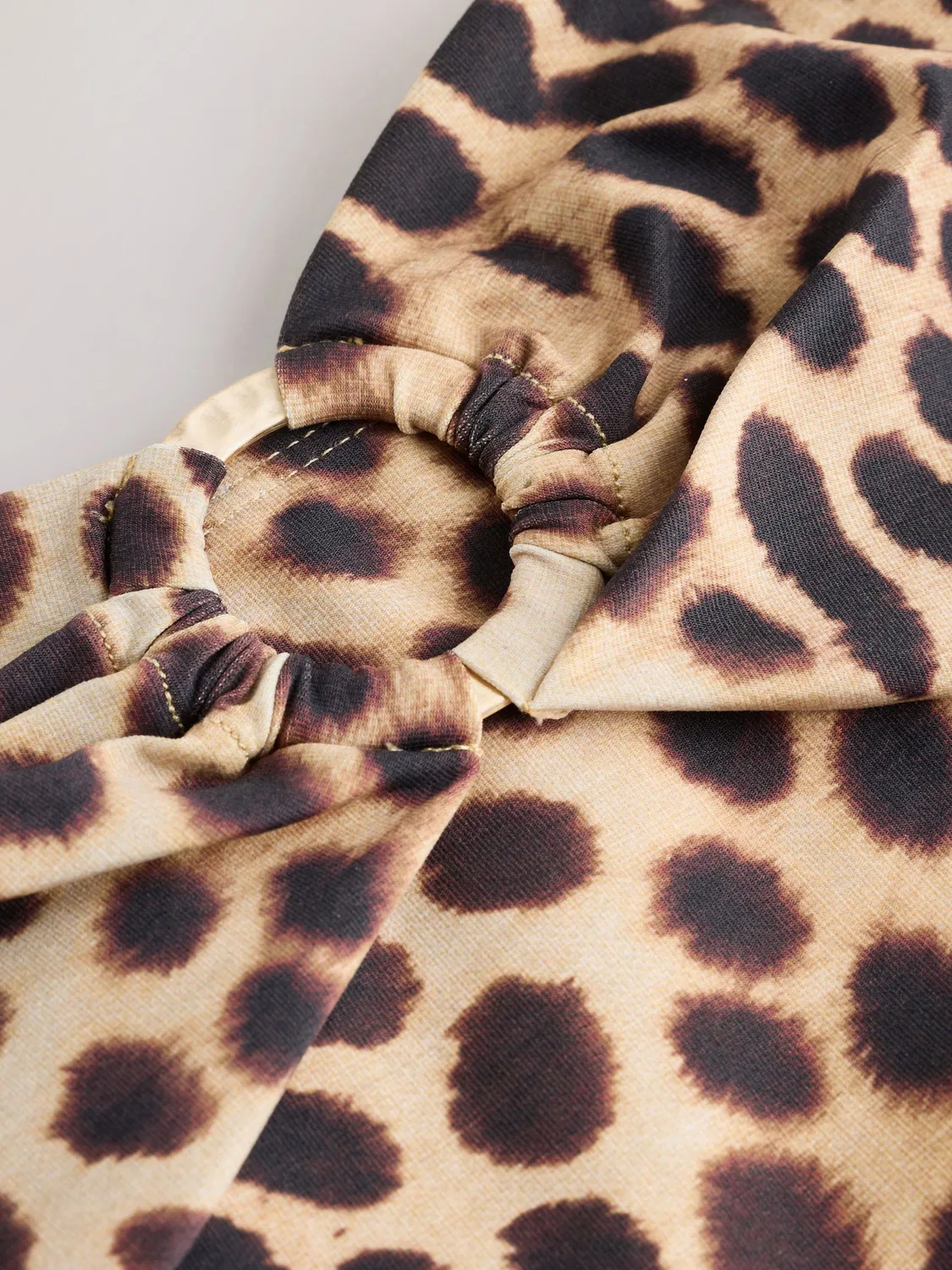 Бикини-трусы высокая талия, стома, Leopard Print Next, коричневый — фото 2