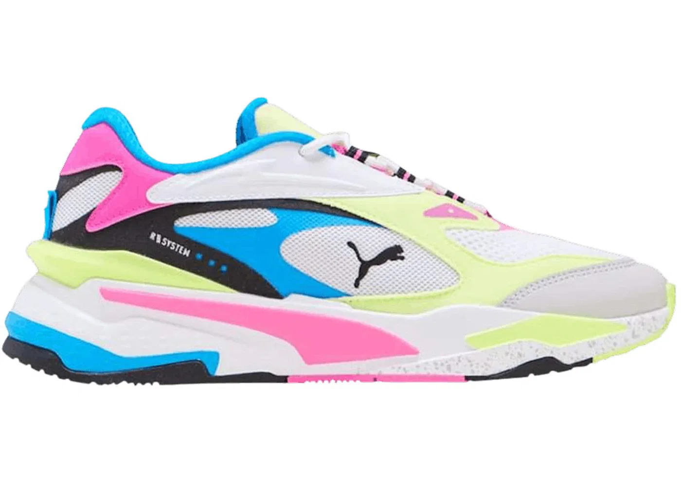 Детские кроссовки с цветовой блокировкой Puma RS-Fast Puma, White/Pink/Yellow
