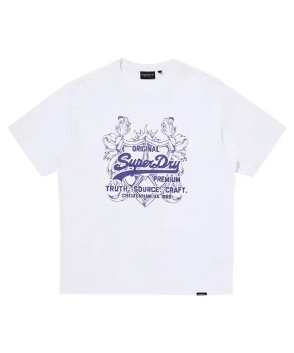 Футболка с графическим принтом, Overlap Graphic, Superdry, белый