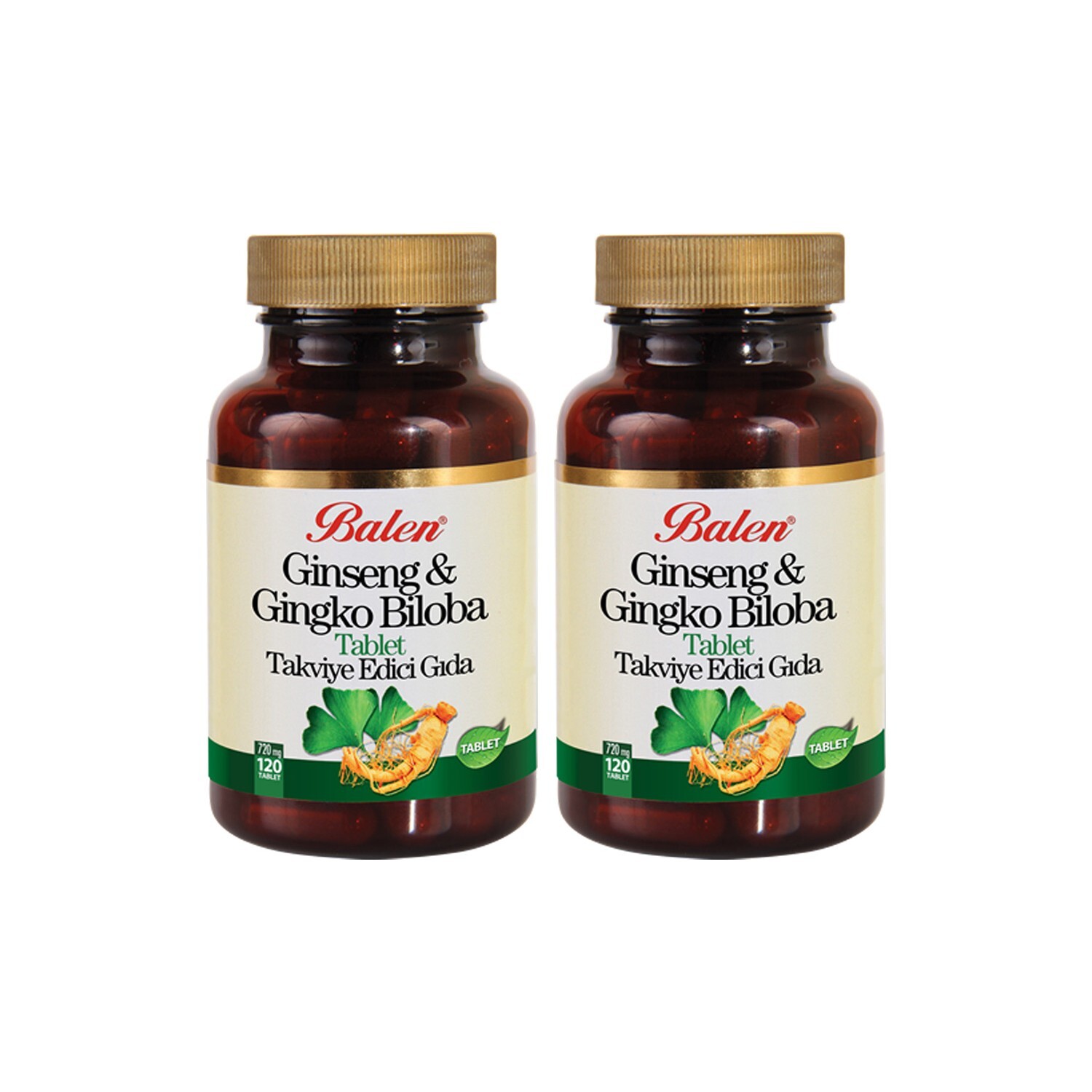 

Активная добавка Balen Ginseng & Ginkgo Biloba Tablet Supplement, 2 штуки