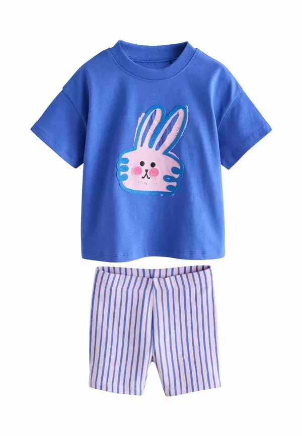 Комплект из 2 шорт, хлопок, Set 2 pack - shorts Next Cream, голубой — фото 2