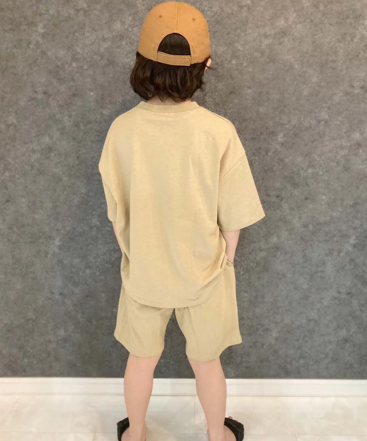 Детский комплект из футболки и шорт с пиксельным именем SHISKY, Мятный — фото 4