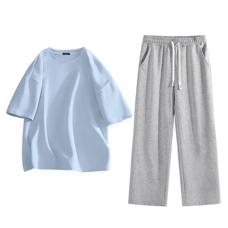 Детский спортивный костюм Glacier Blue + Heather Gray MINISO, Цвет Glacier Blue Heather Gray