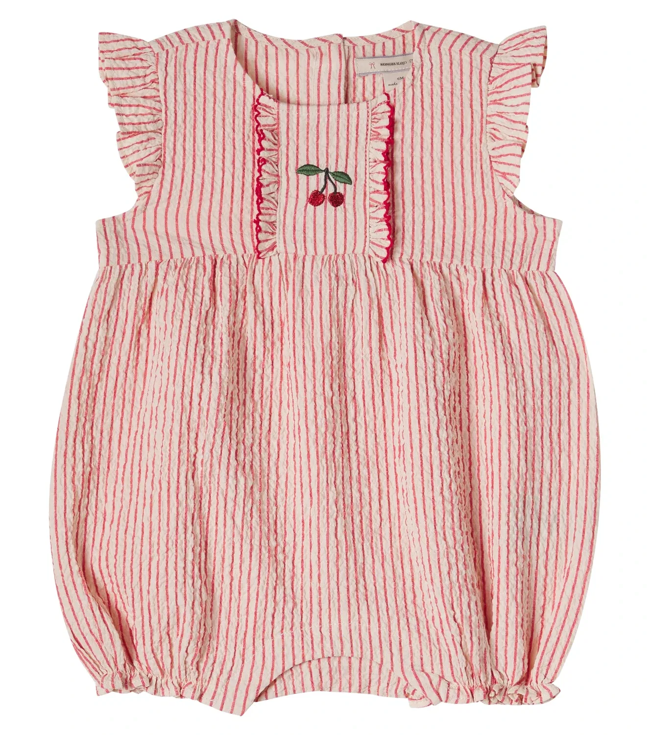 Комбинезон с рюшами Amour Stripe Konges Sløjd, красный