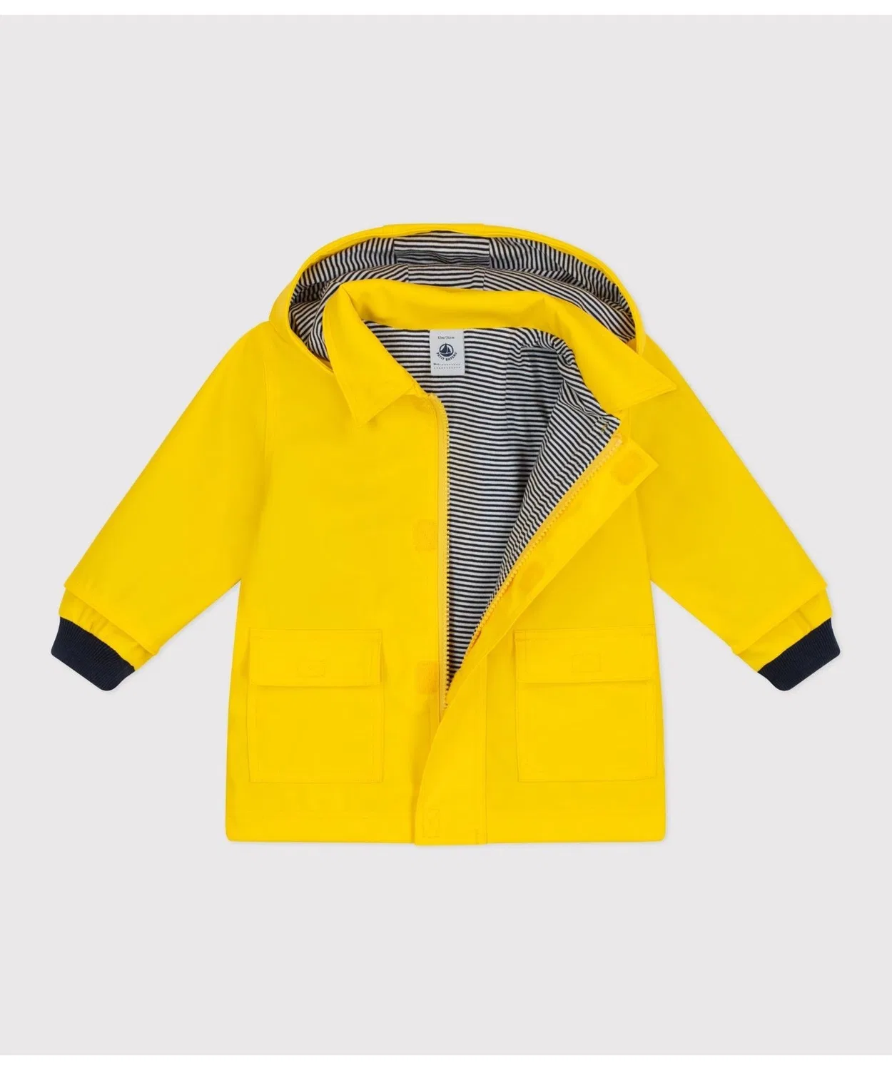 Детская ветровка для мальчиков с капюшоном Yacht Parka PETIT BATEAU, Light Yellow — фото 2