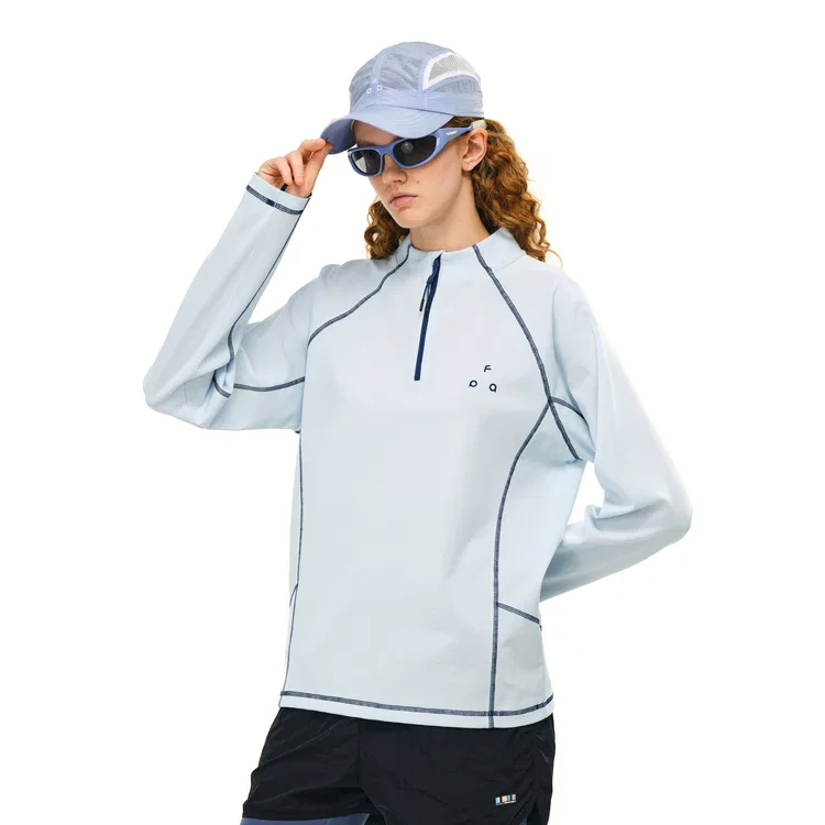 Детское футболка с полуводолазкой FPA, Light Blue