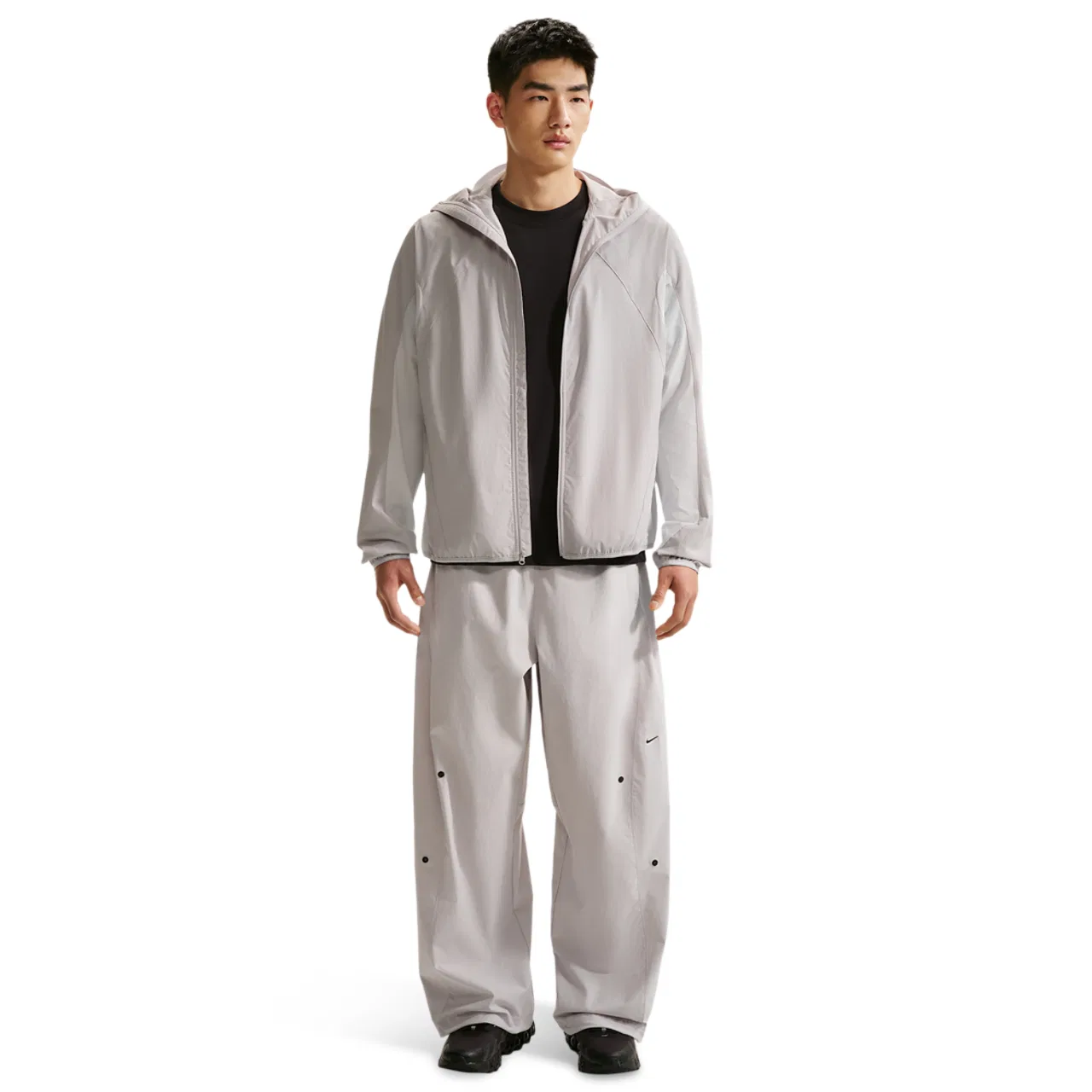 Мужская куртка с капюшоном, Dri-FIT, Tech Helios, Nike, Off White/Black/Grey Fog — фото 3