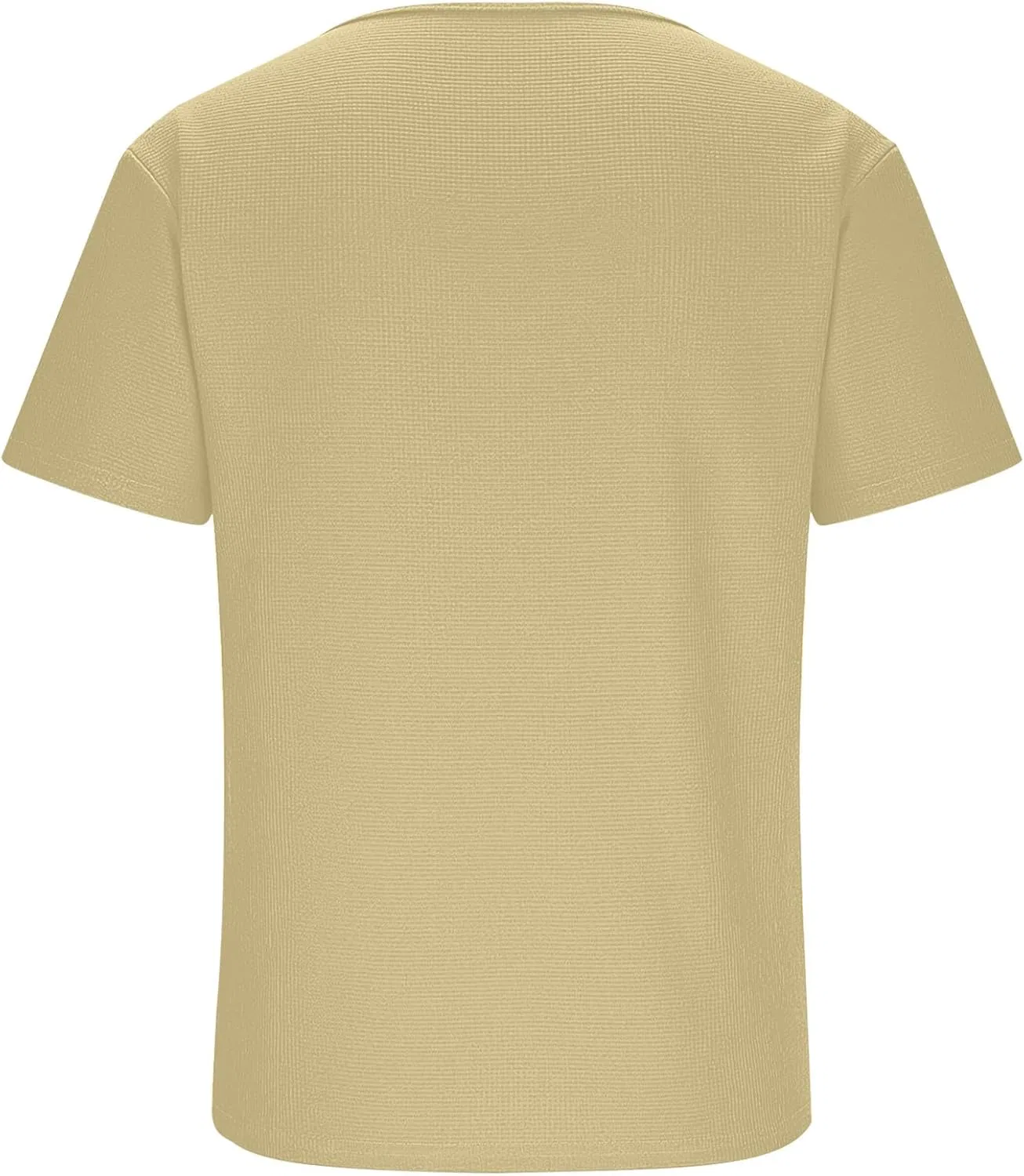Мужская футболка с V-образным вырезом Deep V Neck Shirt, Beige — фото 4