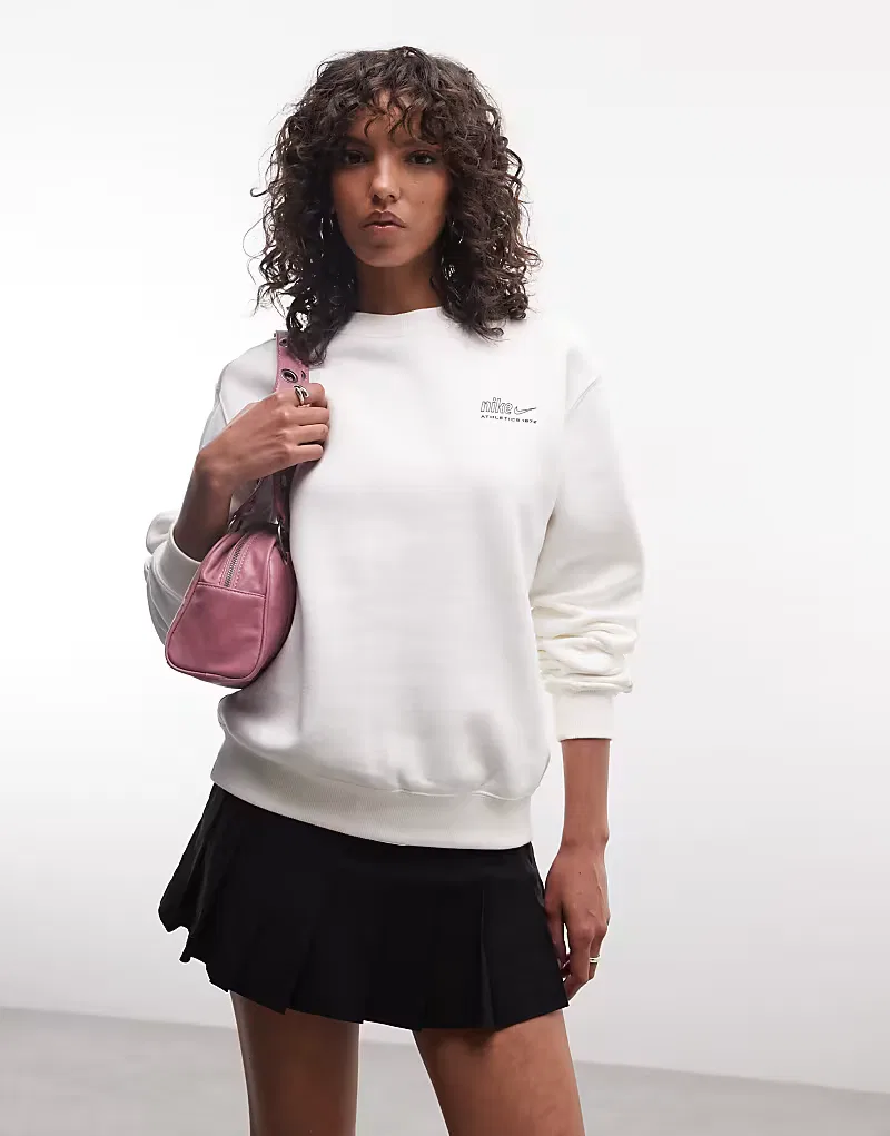 Спортивная толстовка Nike Studio Fleece средней плотности Athletic Dept, кремовый — фото 2