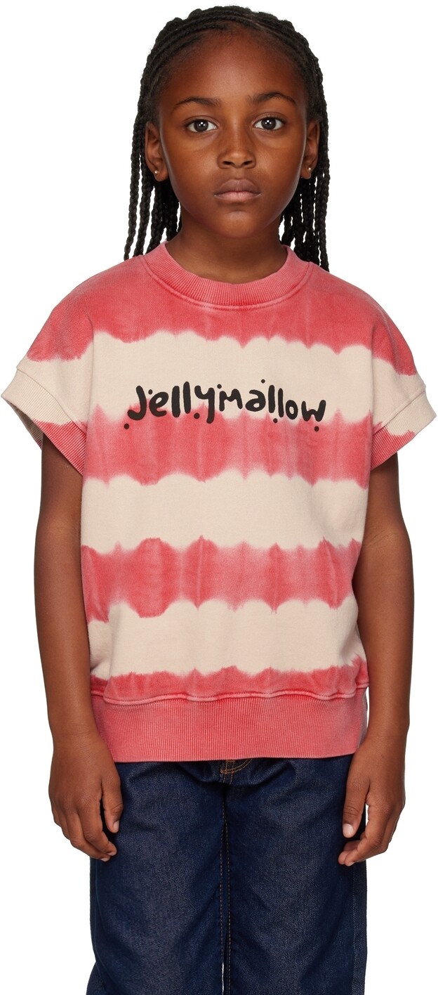 

Детский розовый жилет с принтом тай-дай Jellymallow, Красный, Детский розовый жилет с принтом тай-дай Jellymallow