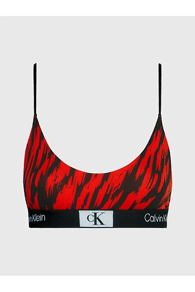 Женский бюстгальтер-бралетт с бретельками-спагетти Calvin Klein, Red — фото 2