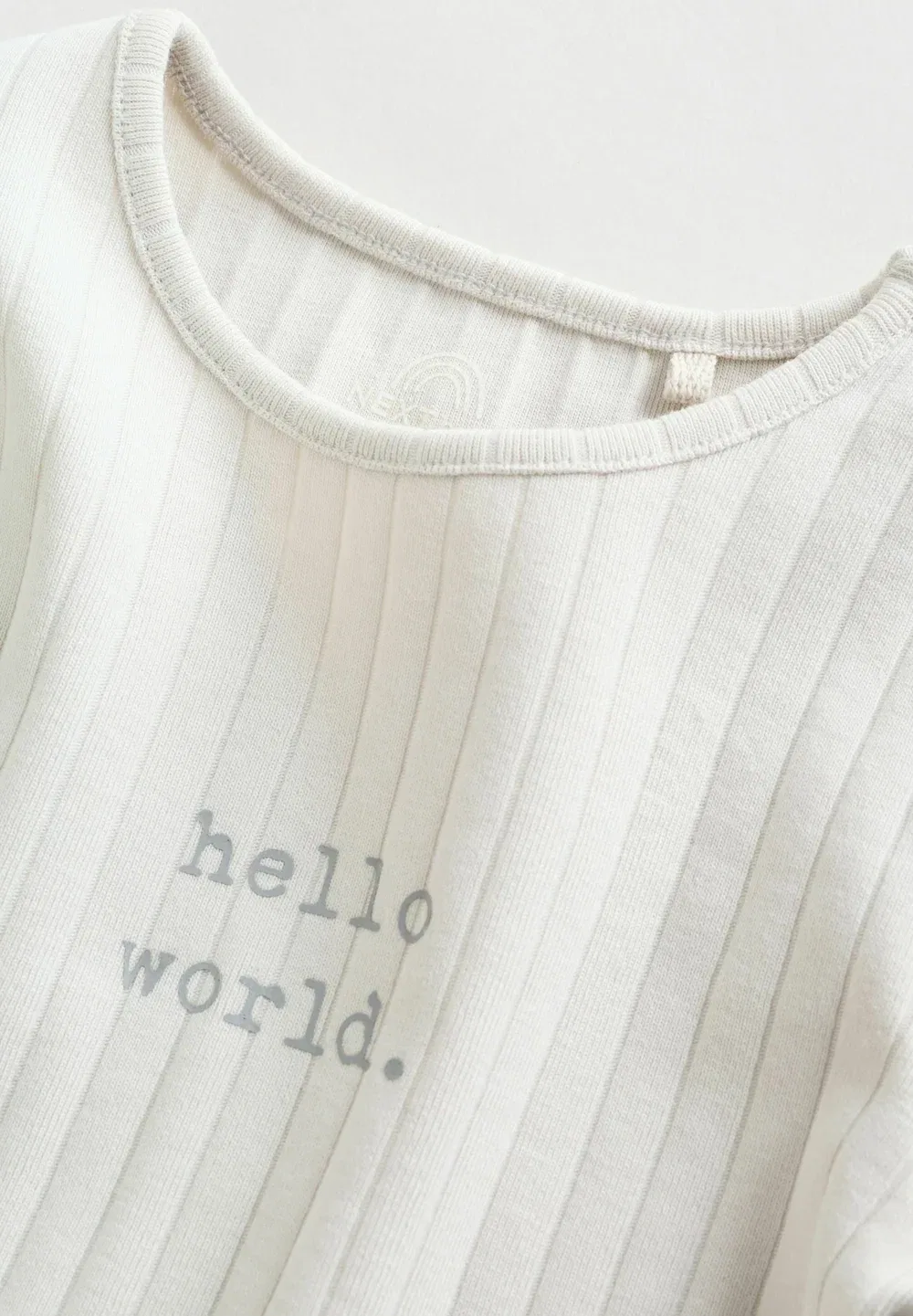Стандартный крой - комплект из двух предметов "Hello World" - брюки Next, Grey — фото 3