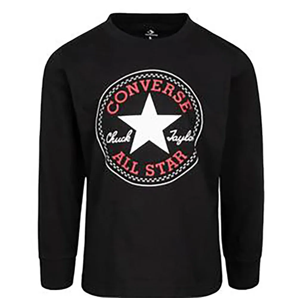 Футболка с длинным рукавом Chuck Patch Converse Kids, черный